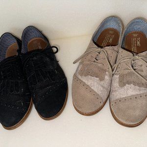 Tom's suede & fabric oxfords